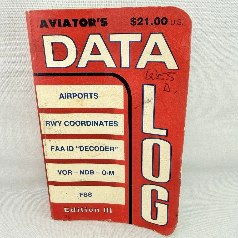 Vintage Aviator's Data Log Pilot Flight Planner 1989 Book Edition III USA Osborn